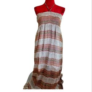 India Boutique Bohemian Tube Top Halter Maxi Dress